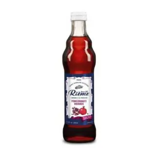 Bottle of pomegranate grenadine syrup