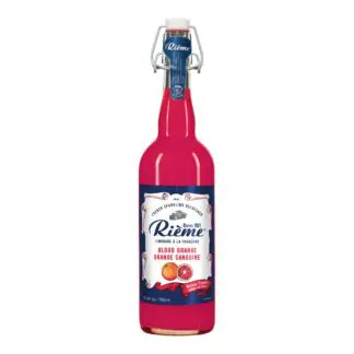 Glass bottle of blood orange soda
