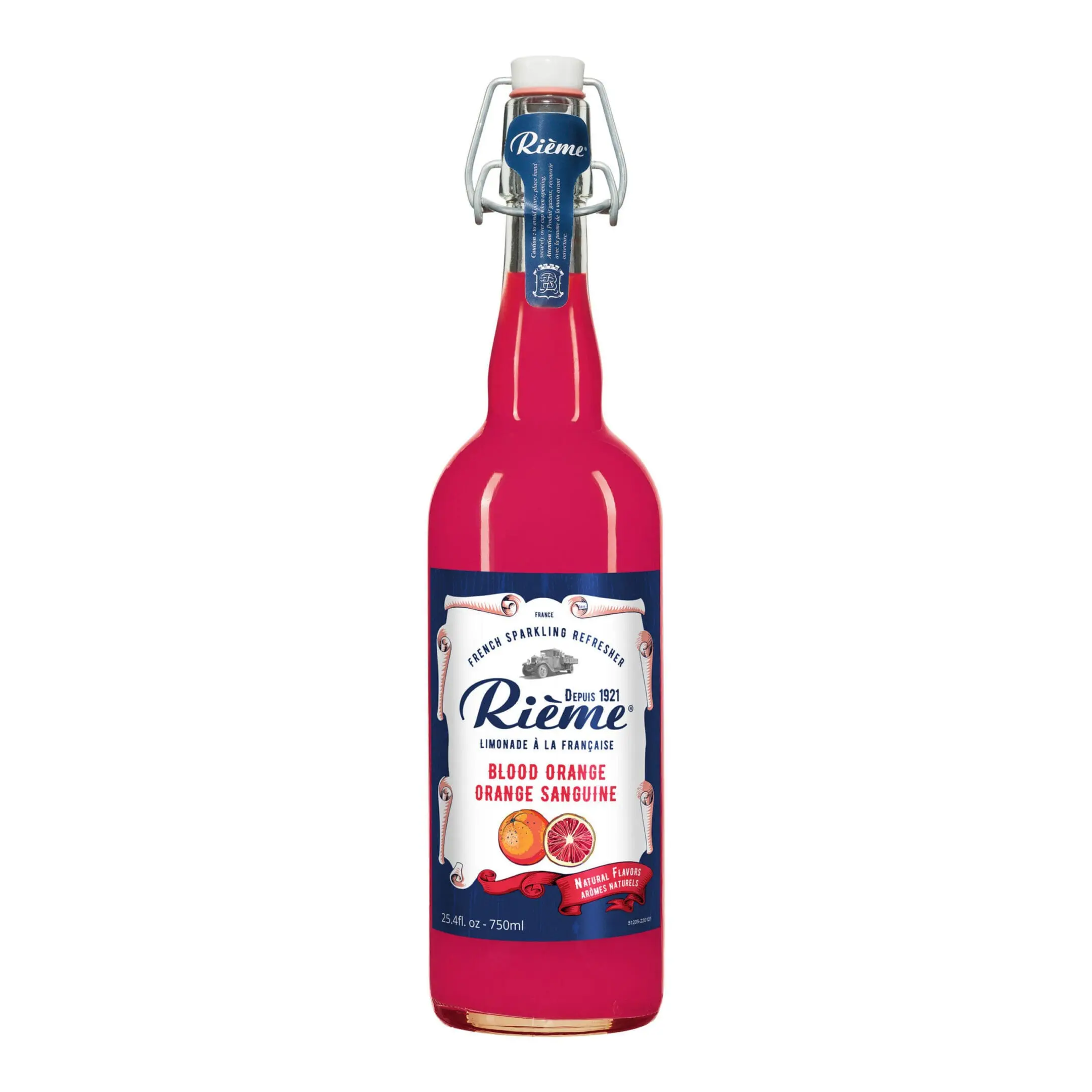 Glass bottle of blood orange soda