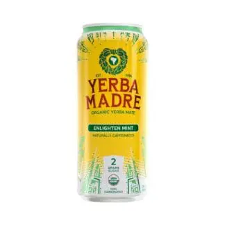 Tall yellow Yerba Madre organic mint can