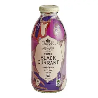 Bottle of organic black currant iced tea