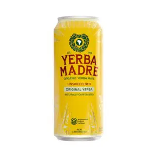 Yellow Yerba Madre unsweetened yerba mate can