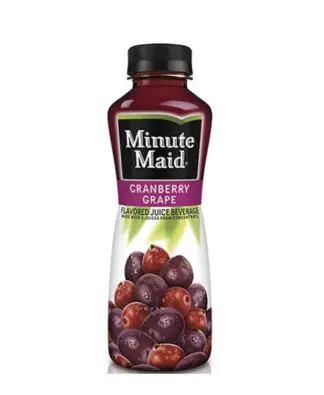 Minute Maid cranberry grape juice bottle