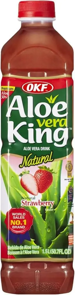 Aloe Vera King strawberry drink bottle