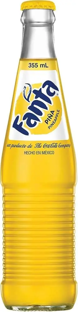 Pineapple Fanta glass bottle