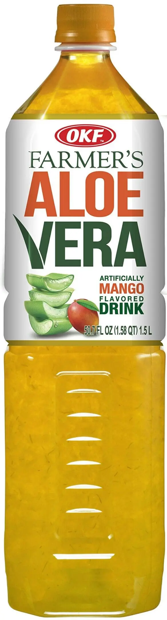Large mango aloe vera drink bottle