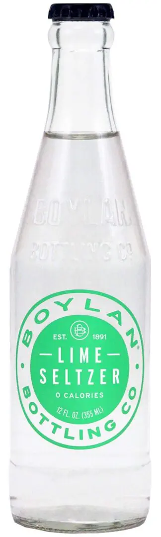 Boylan lime seltzer zero calories bottle