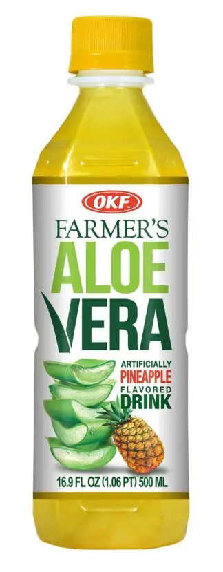 Pineapple aloe vera drink bottle