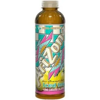 Bottle of Arizona iced tea, lemon flavor
