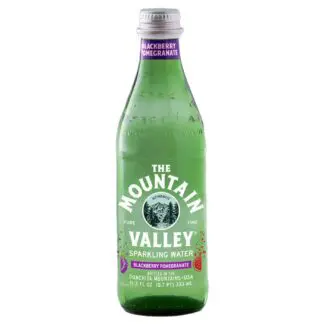 Mountain Valley blackberry pomegranate sparkling water bottle