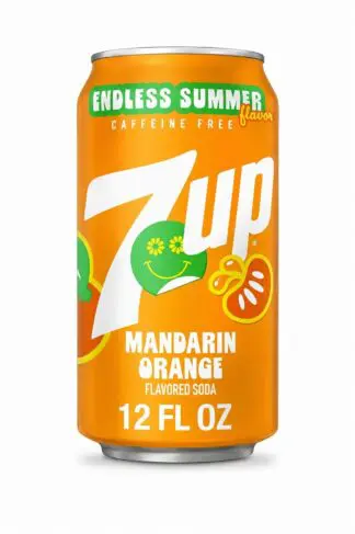 Mandarin orange 7UP soda can