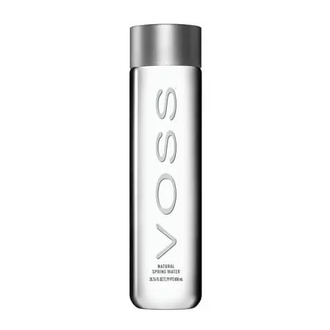 Tall VOSS natural spring water bottle