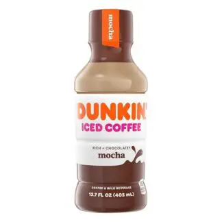 Dunkin mocha iced coffee ready-to-drink bottle