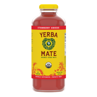 Yerba Madre Strawberry Hibiscus Yerba Mate – 12 Pack – 16oz Glass