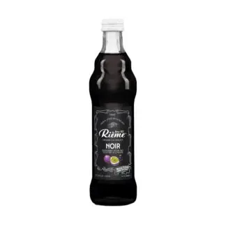 Bottle of blackcurrant passion fruit soda