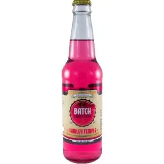 Bottle of pink Shirley Temple soda