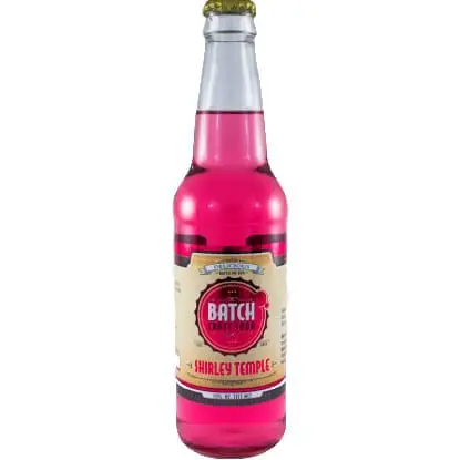 Bottle of pink Shirley Temple soda