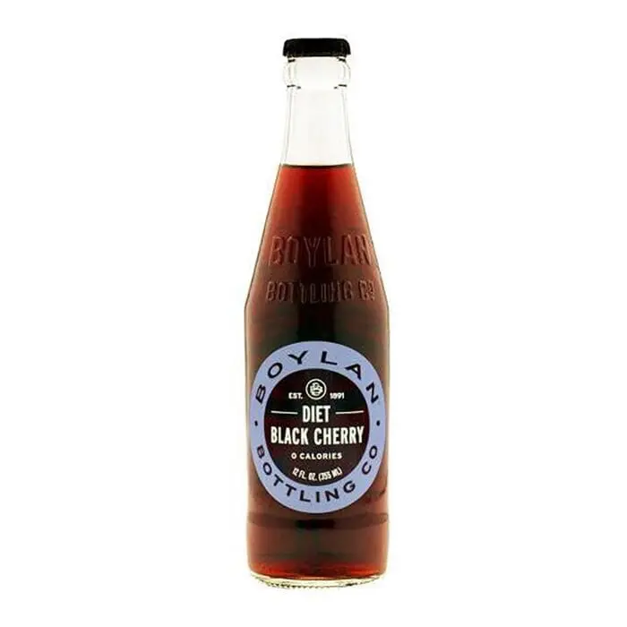 Boylan Diet Black Cherry soda bottle