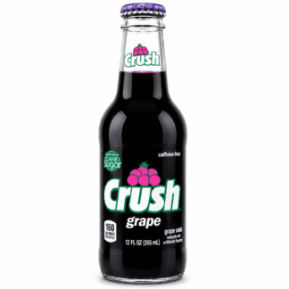 Grape Crush soda in glass bottle