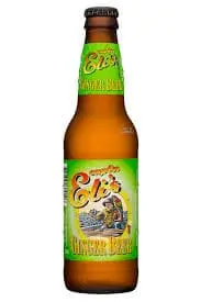 Lime or citrus soda bottle with green label