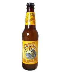Golden ale style bottle with yellow label
