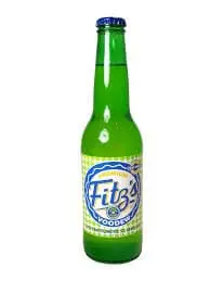 Fitzs green glass root beer bottle