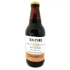 Empire Sarsaparilla bottle with white label