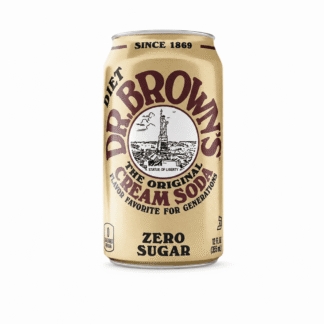 Can of Diet Dr. Brown's cream soda