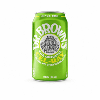 Green can of Dr. Brown's Cel-Ray soda