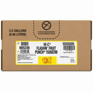 Hi-C Flashin' Fruit Punch cardboard box