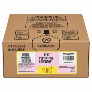Hi-C Poppin' Pink Lemonade cardboard box
