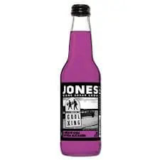 Purple Jones soda glass bottle