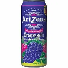 Arizona Grapeade tall purple soda can