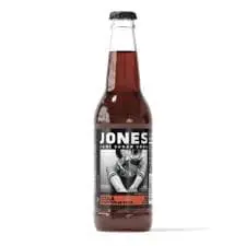 Brown cola-style Jones soda bottle