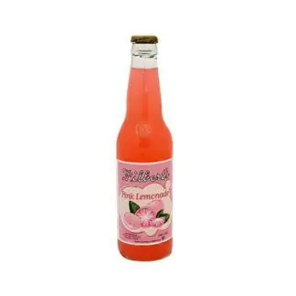 Bottle of pink lemonade soda