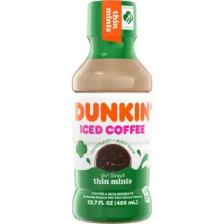Dunkin Thin Mints iced coffee bottle