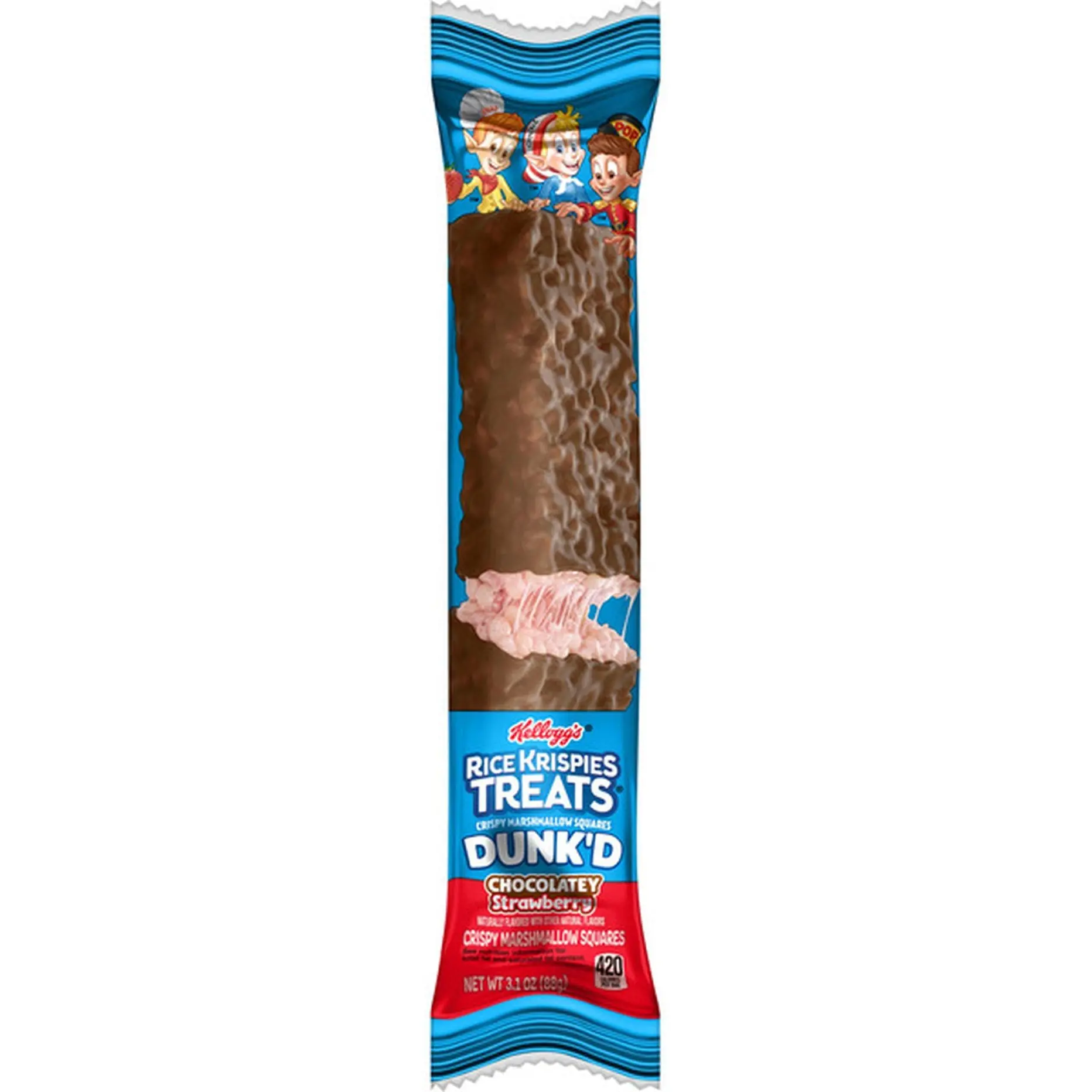 Chocolate-coated Rice Krispies Treats snack bar