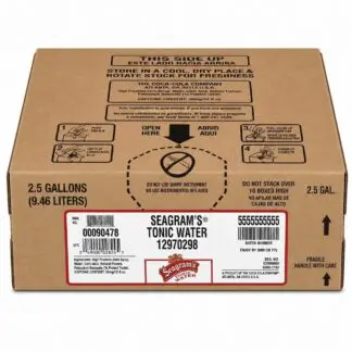 Seagram's tonic water cardboard box