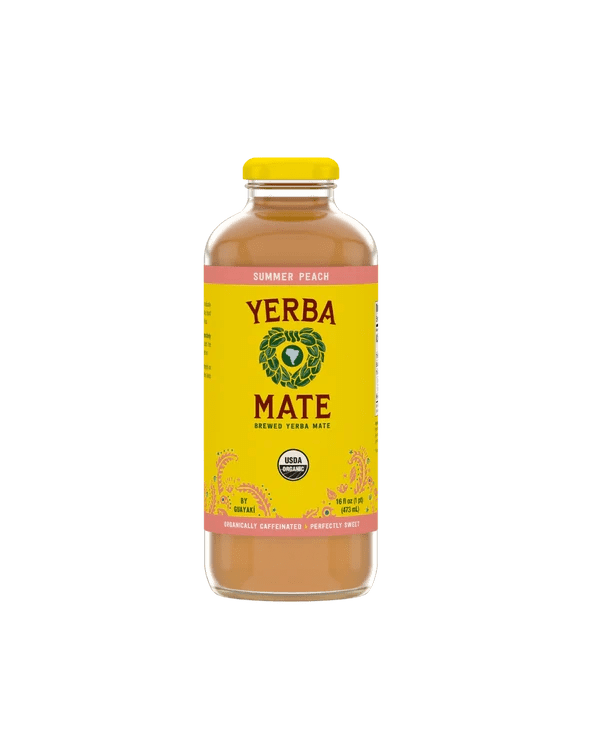 Yerba Madre Summer Peach Yerba Mate – 12 Pack – 16oz Glass - Image 3
