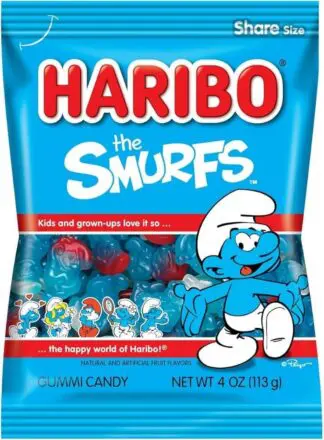 Haribo Gummy Candy Share Size - 12 Pack - Smurfs 4oz