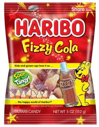 Haribo Gummy Candy Share Size - 12 Pack - Fizzy Cola 4oz