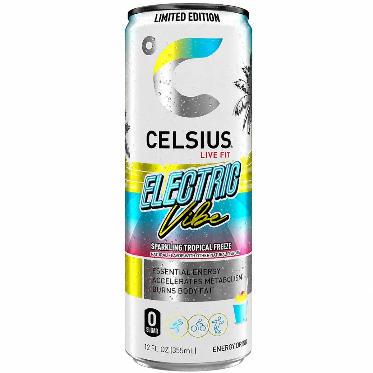 Celsius Energy Drink - 12 Pack - Electric Vibe 12oz Can