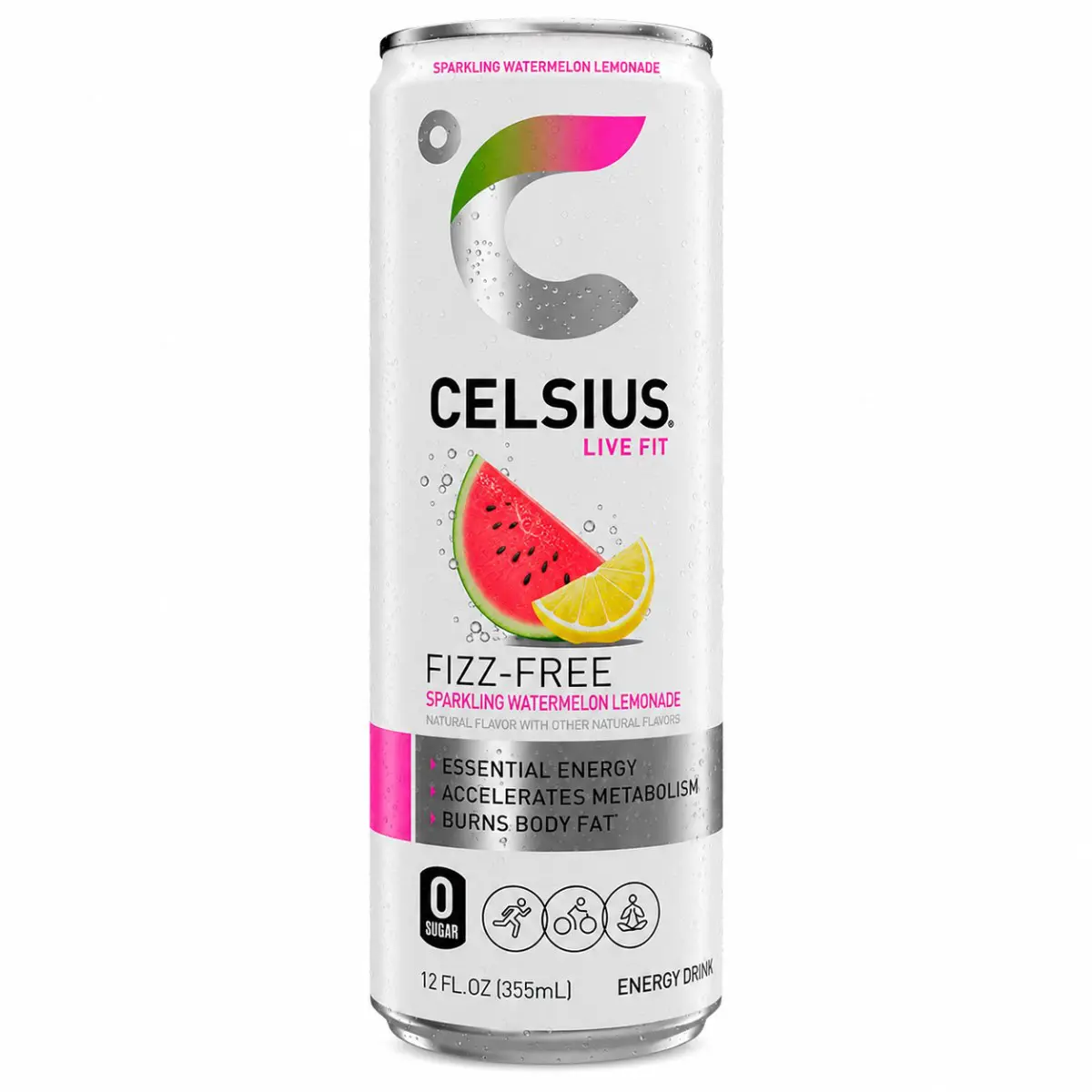 Celsius Energy Drinks - 12 Pack - Sparkling Watermelon Lemonade 12oz Can