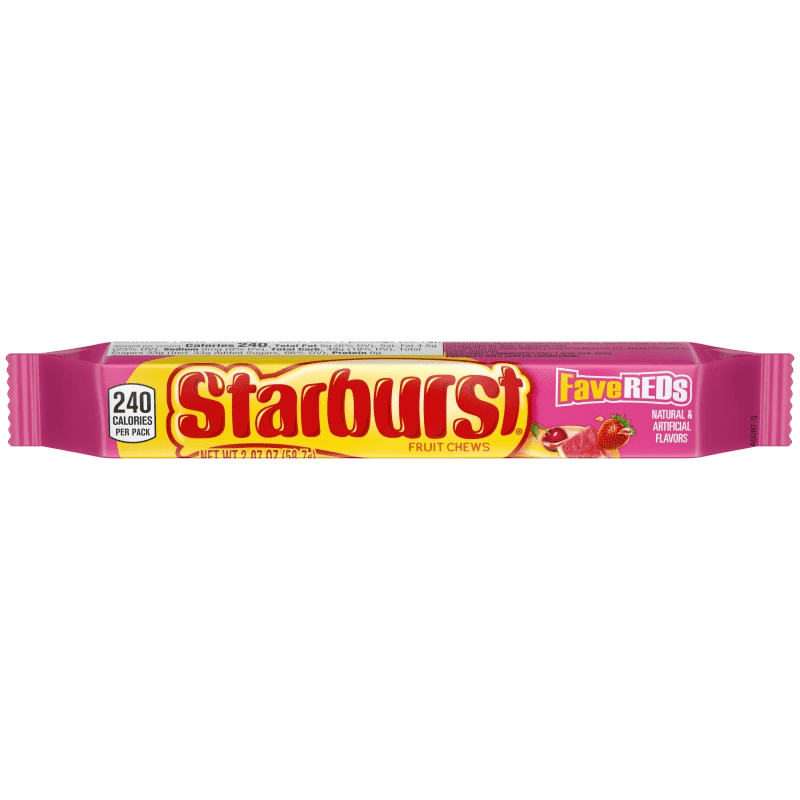 Starburst Fruit Chews Candy Fave Reds - 24 Pack 2.07oz