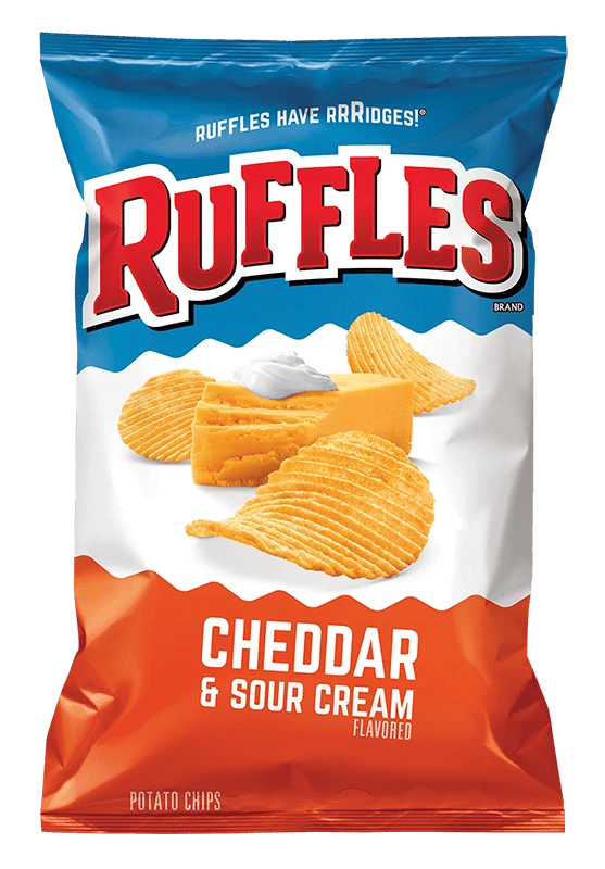 Ruffles Potato Chips - 24 Pack - Cheddar & Sour Cream 2.125oz