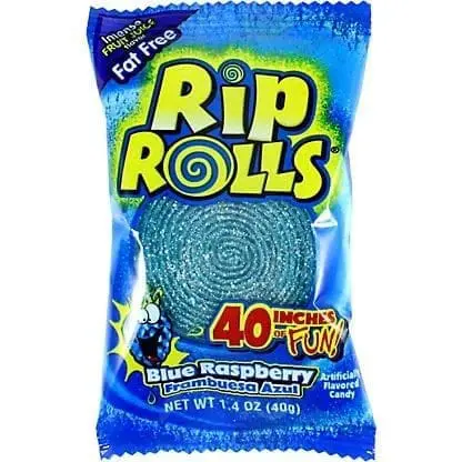 Rip Rolls Fruit Roll Candy - 24 Pack - Strawberry 1.4oz - Image 2