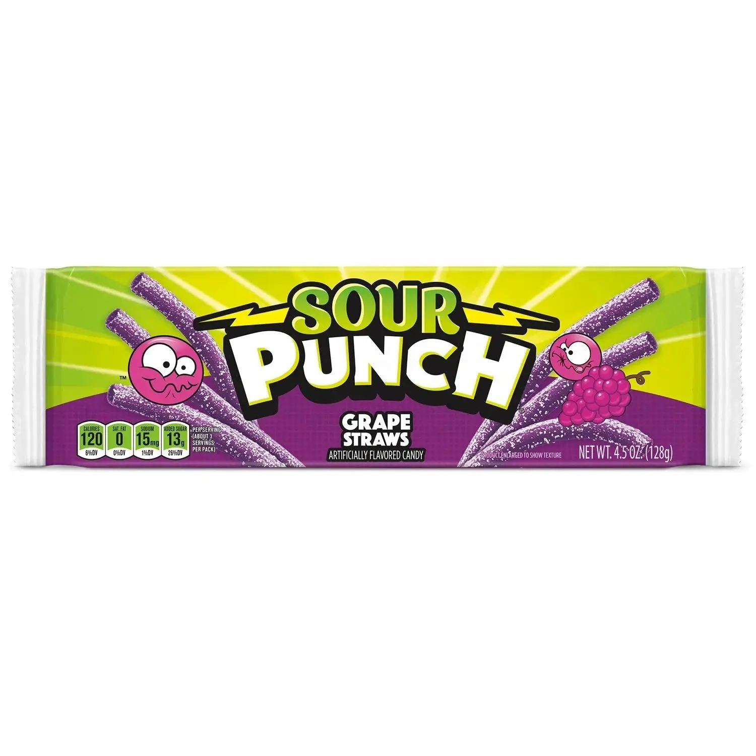 Sour Punch Straws Candy - 24 Pack - Watermelon 2oz - Image 2