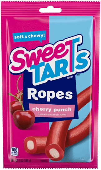 SweeTARTS Ropes Candy Cherry Punch - 12 Pack 3.5oz