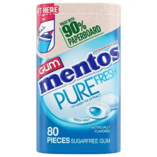 Mentos Pure Fresh Gum - 4 Pack - Fresh Mint 80 Count