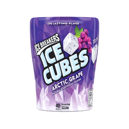 Ice Breakers Ice Cubes Gum - 4 Pack - Arctic Grape 40ct